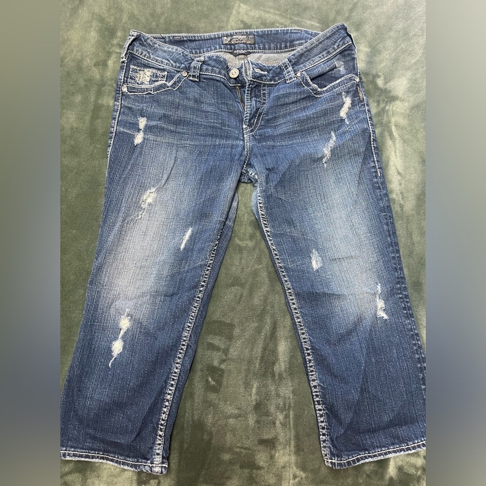 Silver suki capris Sz 33